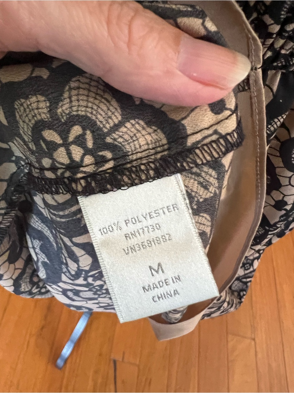 Rodarte for Target Black Lace print Dress with nude background - Picture 5 of 5